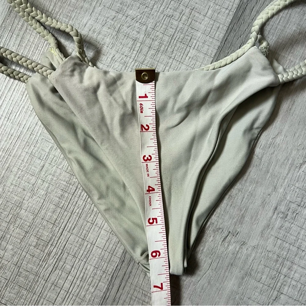 FRANKIE’S BIKINIS Women's Swim Bottom Green Sage Large